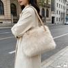 Autumn and Winter New Plush Handbag, Korean Version of Versatile One-shoulder Messenger Tote Square Bag, High-end Fashion Women's Bag