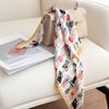 Spring 2026 New Mulberry Silk Silk Scarf Silk High-end Cartoon Cat Style Printed Neck Small Square Scarf