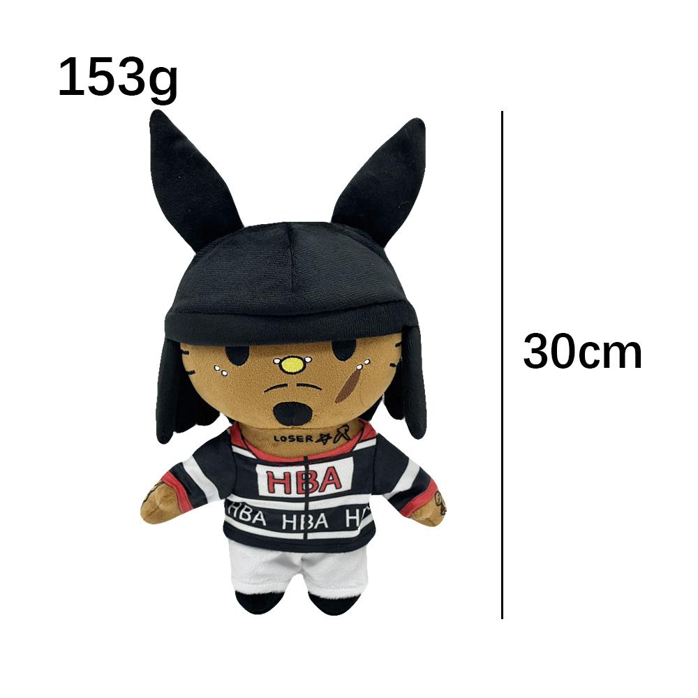 

Playboi Carti Hello Kitty With Black Rabbit Hat Plush Doll Figure Stuffed Toys Cute Boys Girls Birthday Christmas Gift