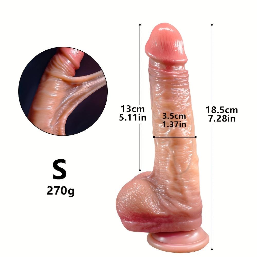 8,66" Realistyczny Dildo z Płynnego Silikonu – Miękka Tekstura Skóry, Łatwo Wsuwający Się, Mocna Przyssawka, Elastyczna Zabawka Seksualna Analna i Waginalna dla Kobiet, Mężczyzn i Par