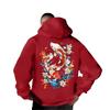 Unisex Oversized Hooded Sweatshirt With Japanese Ukiyo-e Cherry Blossom Koi Fish Print Soft Fleece-Lined Casual Top