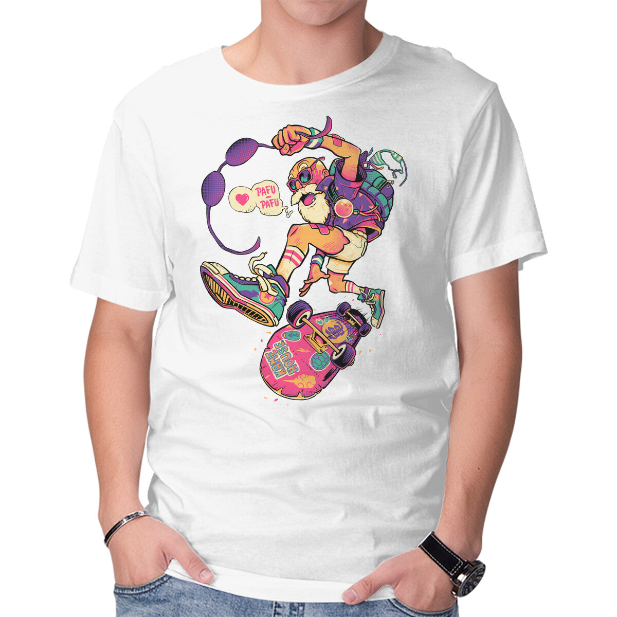 Unisex Crew Neck T-Shirt Kame Style Graphic Short Sleeve Casual Tee XXXL