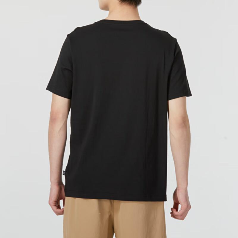 Puma Ss24 Letter Logo Print Casual Sports Fitness Training Comfortable Breathable Crew Neck Short Sleeve T-Shirt Men T-Shirt Black 630030-01