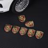 5/10pc Car Remote Key Stickers Badge Emblem Car Accessories For Cayenne Panamera Macan 911 718 Taycan Boxster Cayman 918