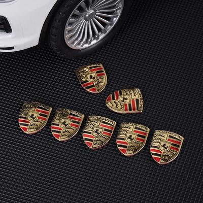 5/10pc Car Remote Key Stickers Badge Emblem Car Accessories For Cayenne Panamera Macan 911 718 Taycan Boxster Cayman 918