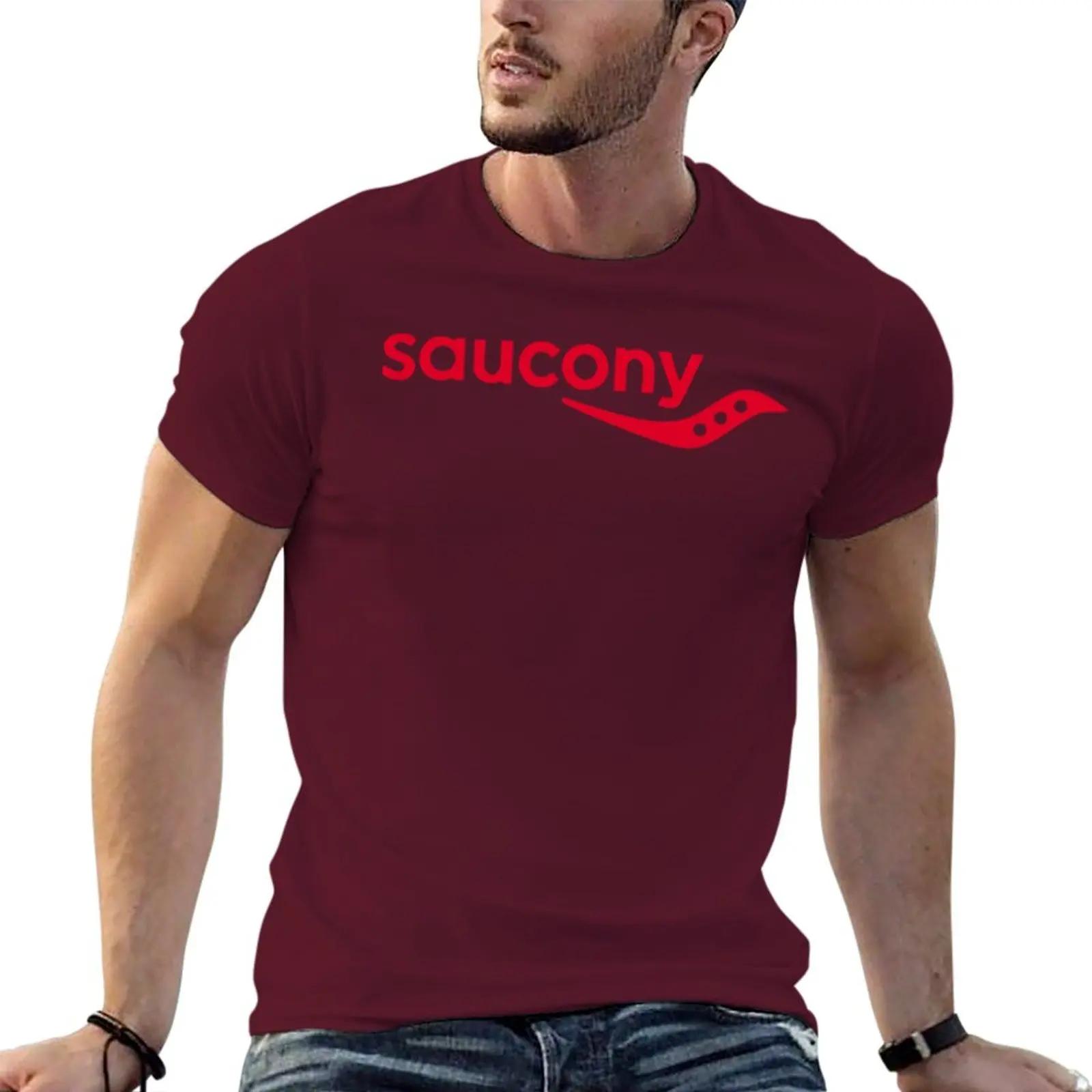 XIXI Fashion Nieuw Saucony Logo T-shirt T-shirt kort effen t-shirt esthetische kleding zomerkleding Heren katoen L