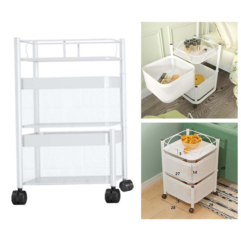 Heavy Duty Kitchen Shelf with Wheels, Shelves Cart ,Storage Trolley, for Household Bathroom