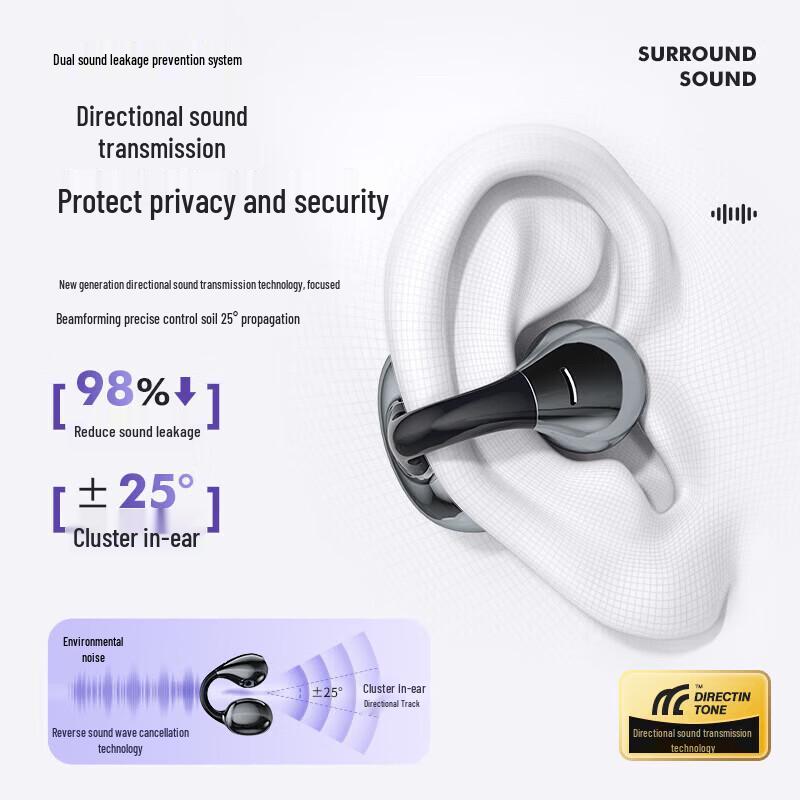 Newmen Open-Ear Bone Conduction Sport Bluetooth Headphones