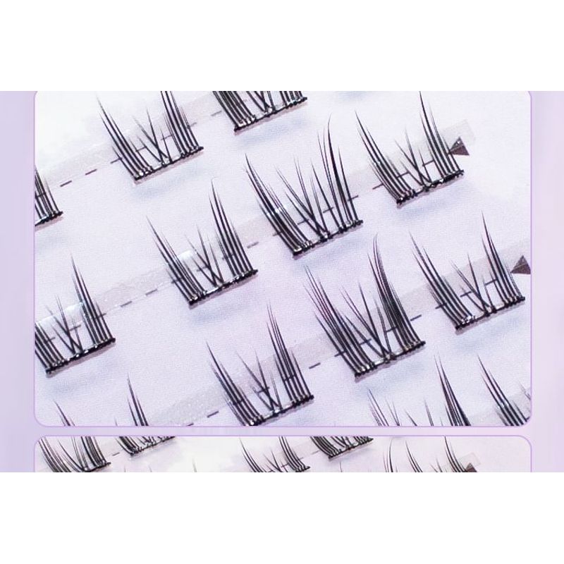 LuxeFlutter - Natural Wispy Cluster Glue-Free False Eyelashes