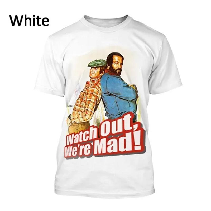 Letní Krátké Tričko Terence Hill A Bud Spencer 3D Tištěné Tričko Pánské A Dámské Ležérní Móda Vtipná Krátký Rukáv Trička Vrcholy