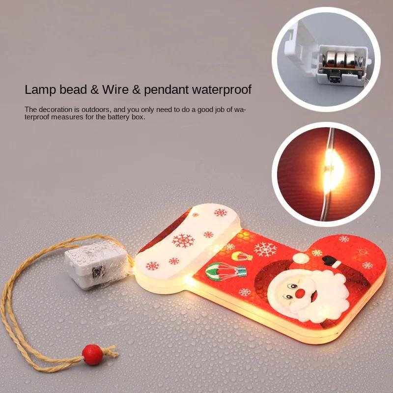 LED Świąteczny Bałwan Dekoracyjne Światło Kreatywna Dekoracja Atmosfery Zawieszka Noworoczna Impreza Wisząca Lampka na Choinkę
