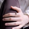 Ovbeige [VEI] 925silver PETAL GEM OPEN RING_ONYX