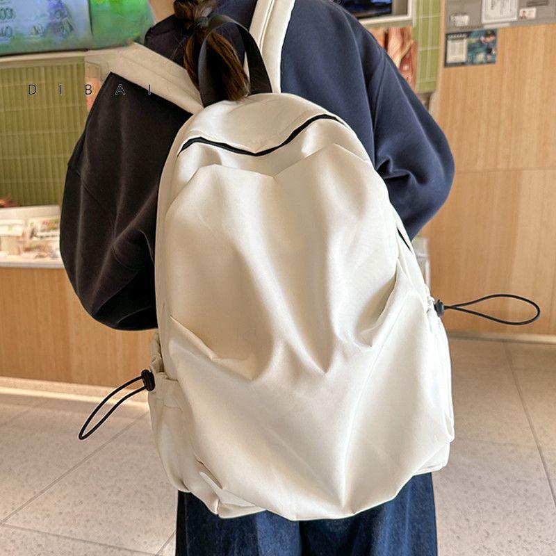 Large Capacity Korean Style Backpack Simple & Casual Dual-shoulder Bag for Travel & Daily Use