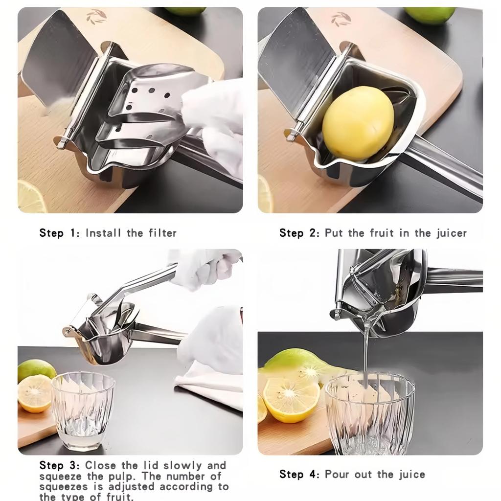 Heavy-Duty Metal Lemon Squeezer -Easy Manual Citrus Press Juicer Ergonomic & Durable for Fresh Juice Apple Juicer For Restaurant
