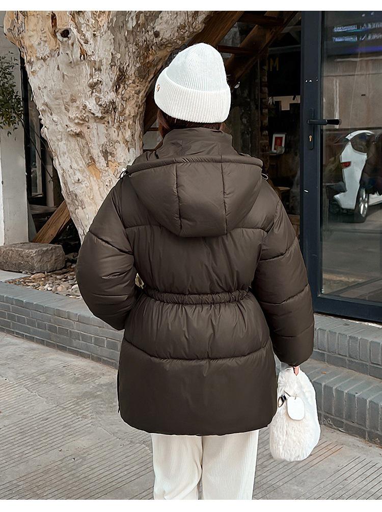 2025 Winter Korean Style Medium-Long Down Cotton Jacket - Thickened Loose Fit Outerwear