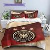 German Football Association Pattern Bedding Home Decoration Birthday Gift ( 1 duvet cover + 2 pillowcase, without core),fan merchandise.