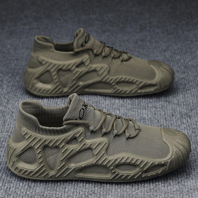 

Мужские кроссовки Летние низкие эластичные мужские кроссовки Корейская мужская повседневная обувь 10 темно-зеленого