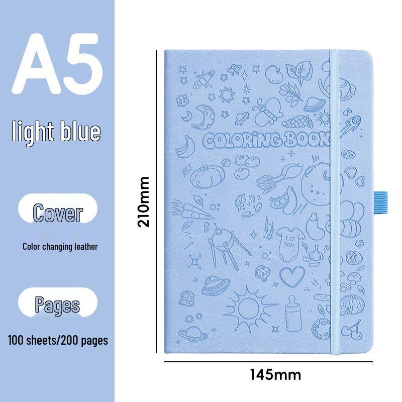 Wow Cute Cartoon Notebook: High-Value A5/A6 Graffiti Tie Diary