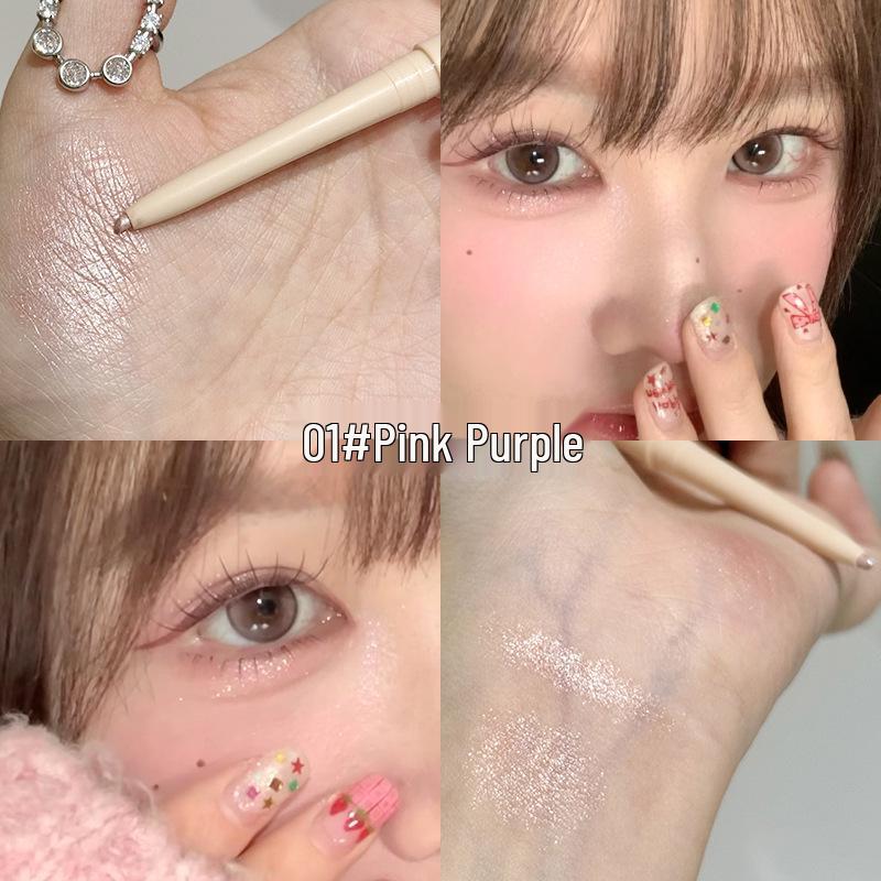 FAICCIA Pearlescent Aegyo Sal Pencil: Glittery Pink Eyeliner Gel for Women, Highlights with Natural Matte and Fine Shimmer.