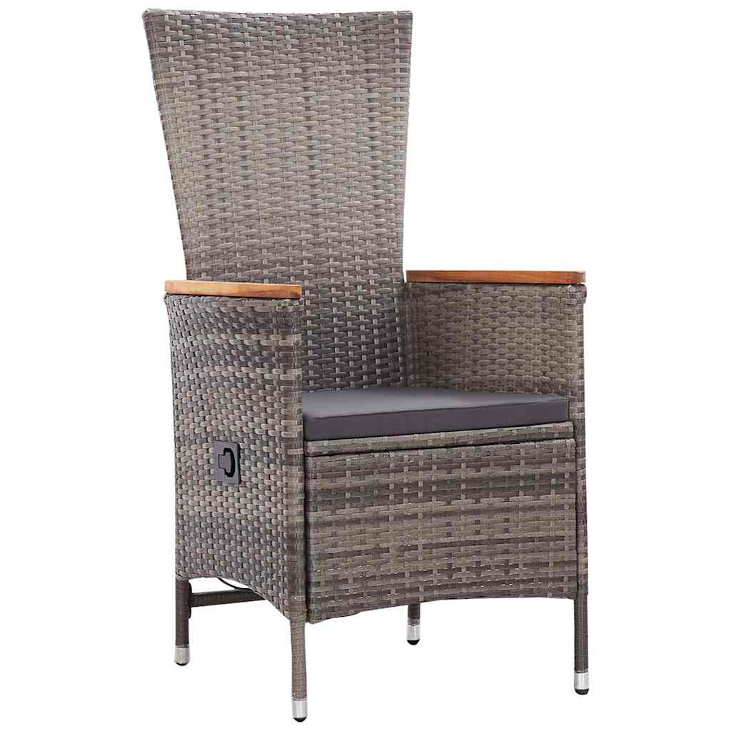 Garden Dining Set 7 pcs Grey Powder Coated Steel