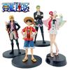 Limited Edition Red One Piece Movie Figures Monkey D. Luffy Roronoa Zoro Sanji And Usopp 18cm Pvc Toys
