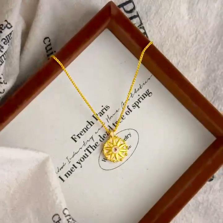 Gold North Star Compass Pendant Necklace - Luxury Round Totem Disc with Clavicle Chain for Women