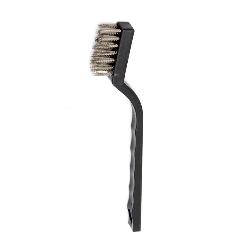 7-inch Industrial Cleaning Brush Set: Stainless Steel, Copper, Nylon Bristles – 3 Mini Brushes for Polishing.