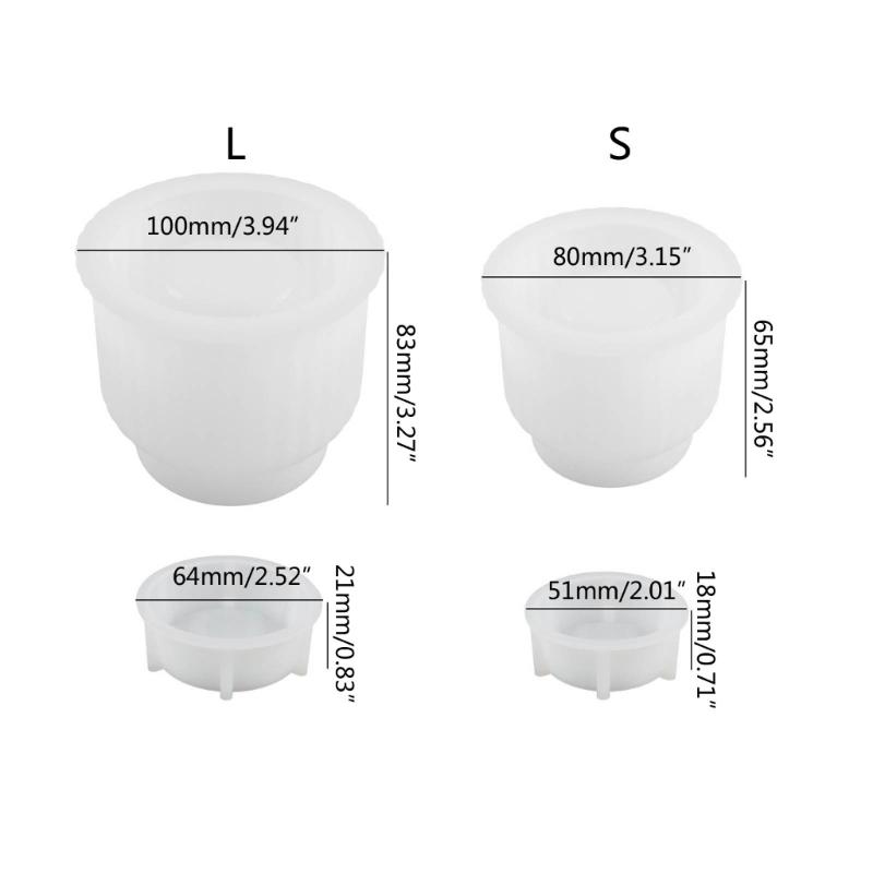 Matriță Siliconică DIY Rășină Epoxidică Matriță Borcan Silicon cu Capac Cutie Bijuterii Suport Lumânare Matriță Consumabile DIY Matrițe Suport Lumânare