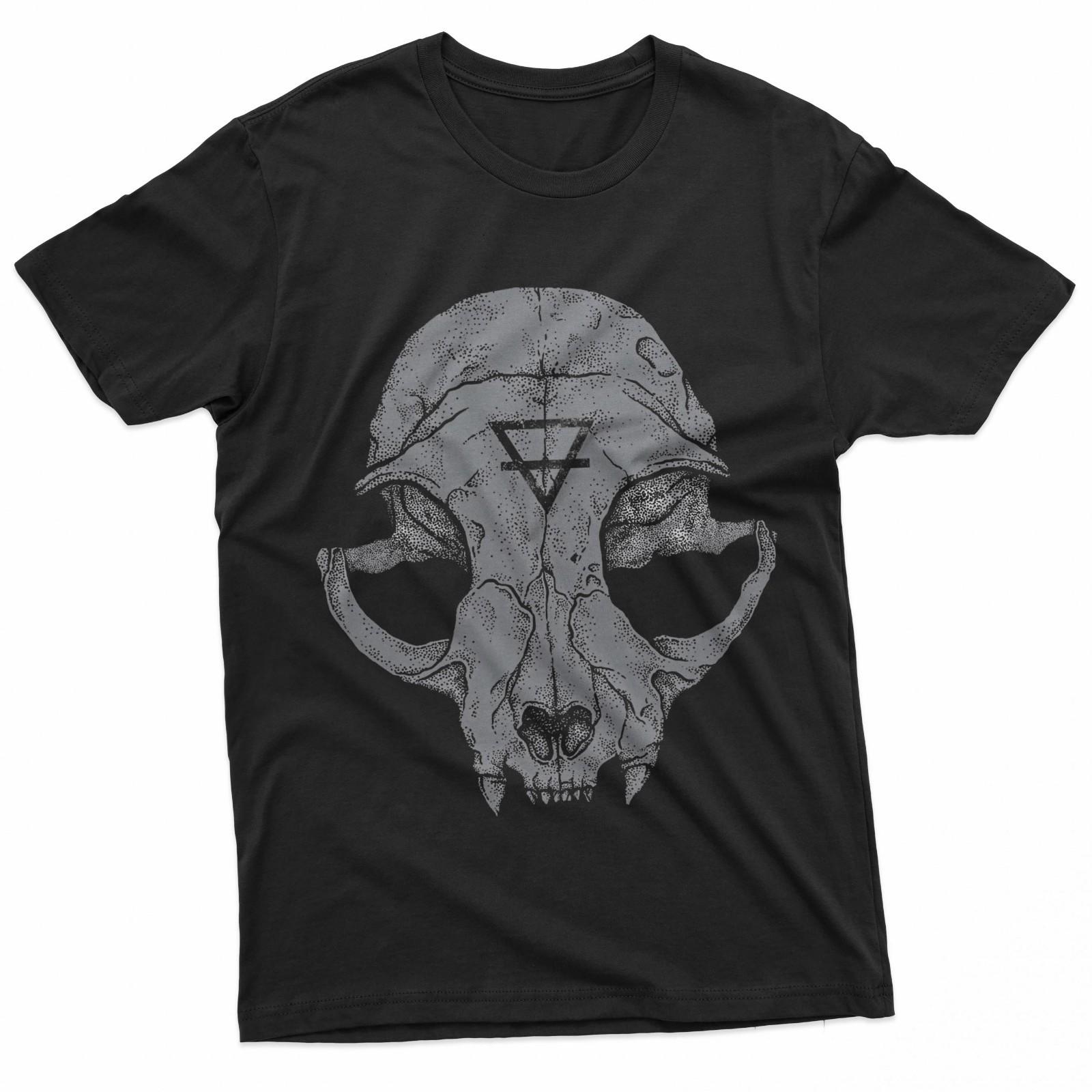 Cat Skull Gothic T-Shirt S
