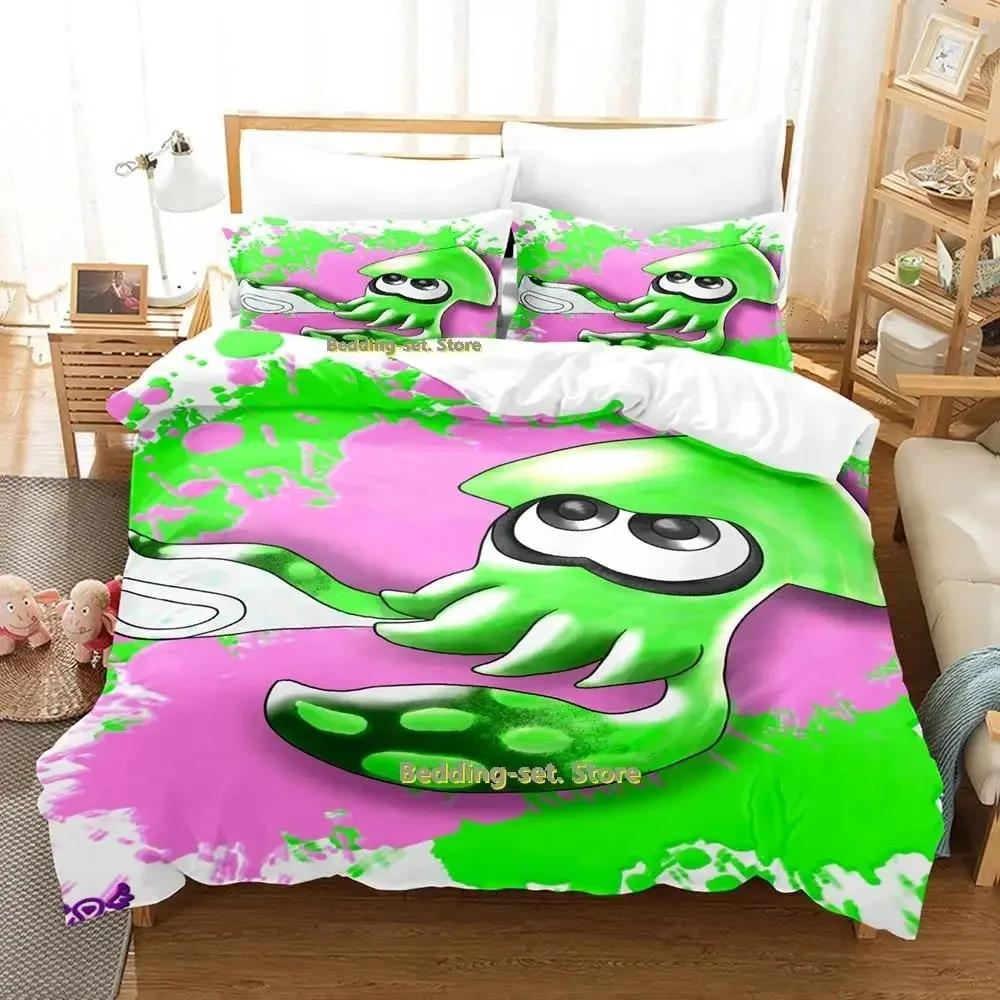 Comforter Cartoon Octopus Bedding Set Single Twin Full Queen King Size Bed Set Adult Kid Bedroom S Anime Bed