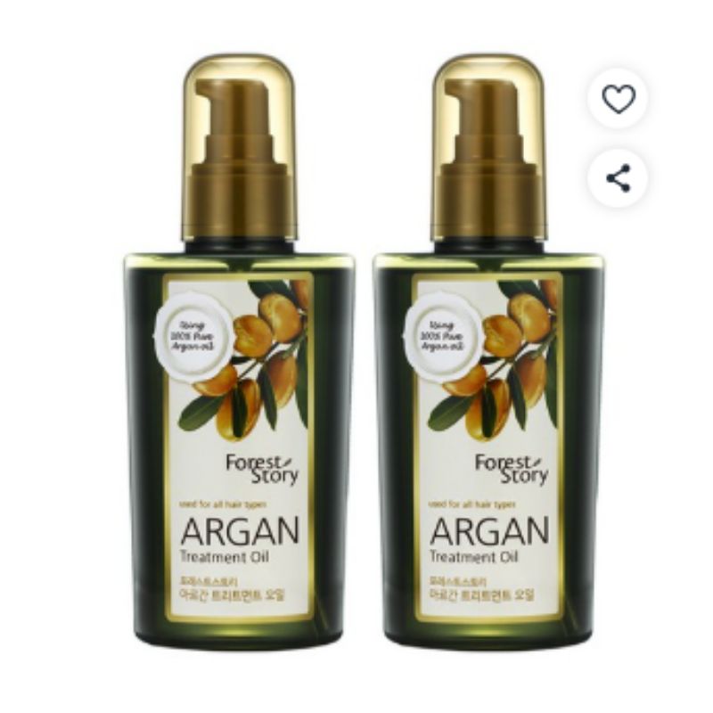 Forest Story Argan Oil Hair Essence 120ml x2 – Nourishing Repair Shine Hair Oil Essence Set K-Beauty