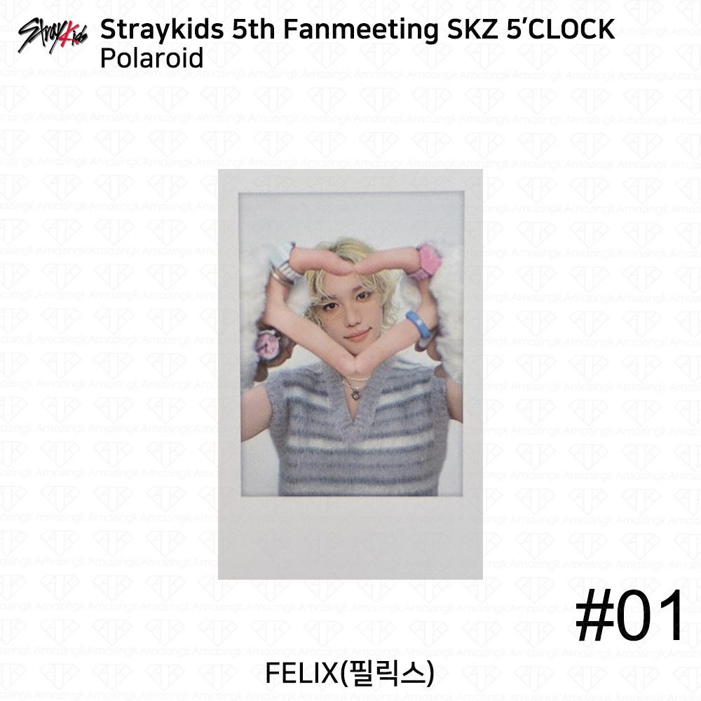 Stray Kids 5th Fanmeeting SKZ 5'CLOCK Official MD Tin Case Polaroid KPOP K-POP