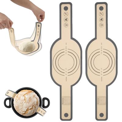 2Pcs Silicone Baking Mat Long Handle Sling Non-Stick Bread Kneading Pad Dough Transfer Pad Bakery Supplies Kitchen Cooking Tool