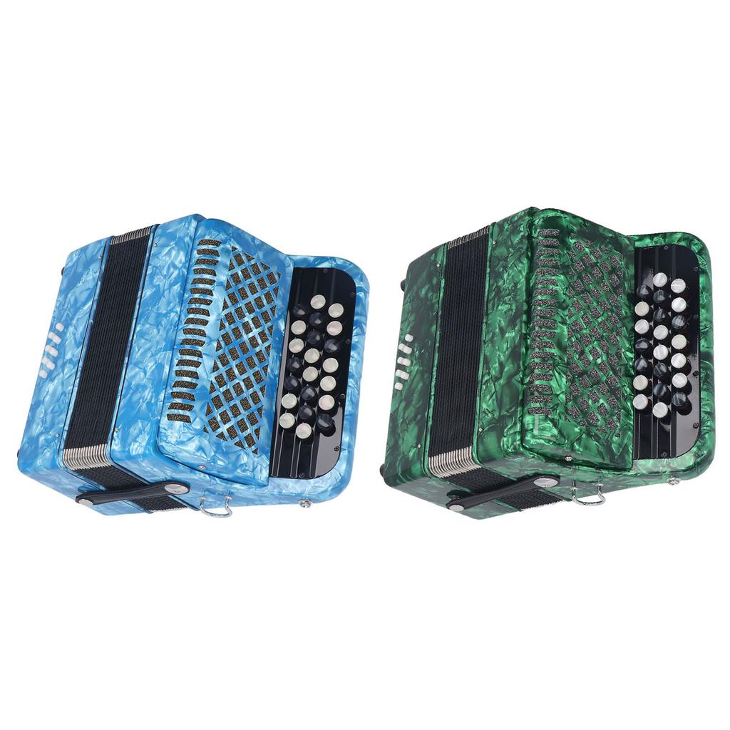 22 Key 8 Bass Accordion Professional Anti Slip Sensitive Button Accordion Musical Instrument with St
