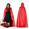 Halloween Hooded Cloak Hooded Robe Cloak Vampires Cosplay Cape 80cm/120cm/150cm Long Cape for Adult Kids