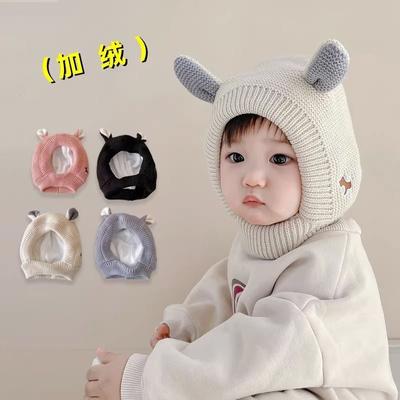 Winter Fleece Thickened Children's Baby Rabbit Ears Ear Protection Baby Boys and Girls Knitted Hat Cute Wool Hat