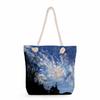 Starry Sky Print Thick Rope Single-shoulder Beach Bag 7229 CLE