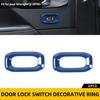 Interior Door Lock Switch Button Cover Trim for Jeep Wrangler JL & JT 2018+ Blue