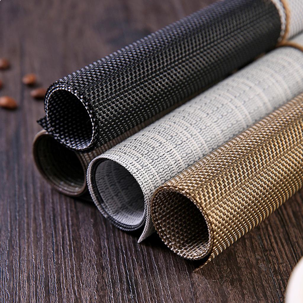 2/4/6Pcs Dining Table Mat Waterproof Weave Disc Pads Bowl Coasters De Cozinha 30*45cm Plate Bar Kitchen Coffee Table Mat 30*45cm