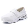 Women's Soft Sole Breathable Nurse Shoes - Genuine Leather, Non-Slip Air Cushion, Thick Sole, Comfortable & Durable for Long Wear.