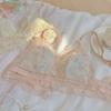 Pastel Lace Wireless Bra with Adjustable Thin Straps