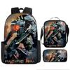 Pacific Rim schoolbag, primary and secondary school students, boys, mecha war, monster backpack, kindergarten burden reduction three-piece set