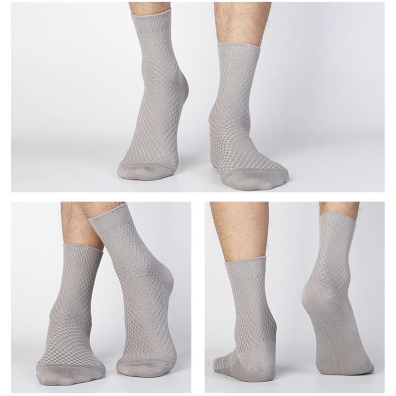 Calzini da uomo in fibra di bambù di marca HSS da 10 paia Nuovi calzini lunghi da lavoro classici Calzini eleganti da uomo per l'inverno