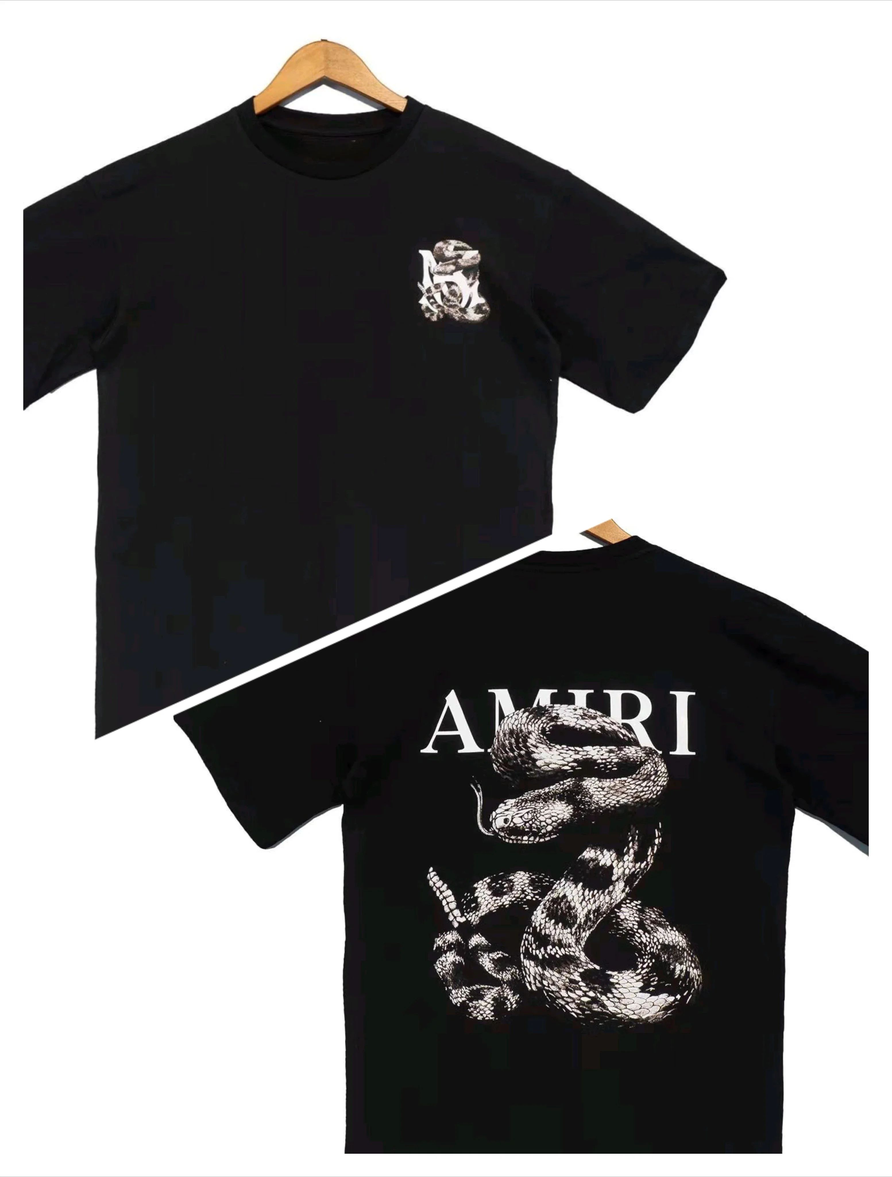 

Summer New Short Sleeves Light Luxury Fashionable Loose Snake Printed Short Sleeved Fashionable Casual Versatile T-shirt Unisex 4XL