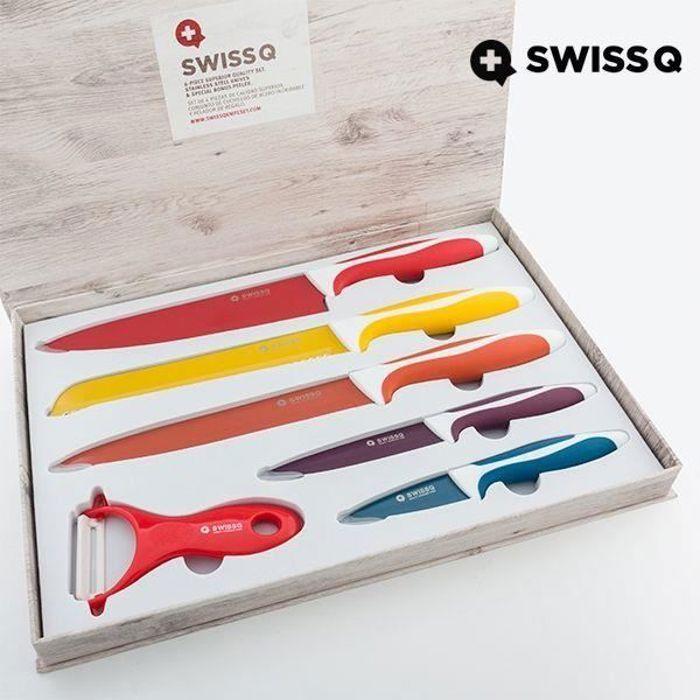 Ceramic Knives 6 Pieces Swiss Q