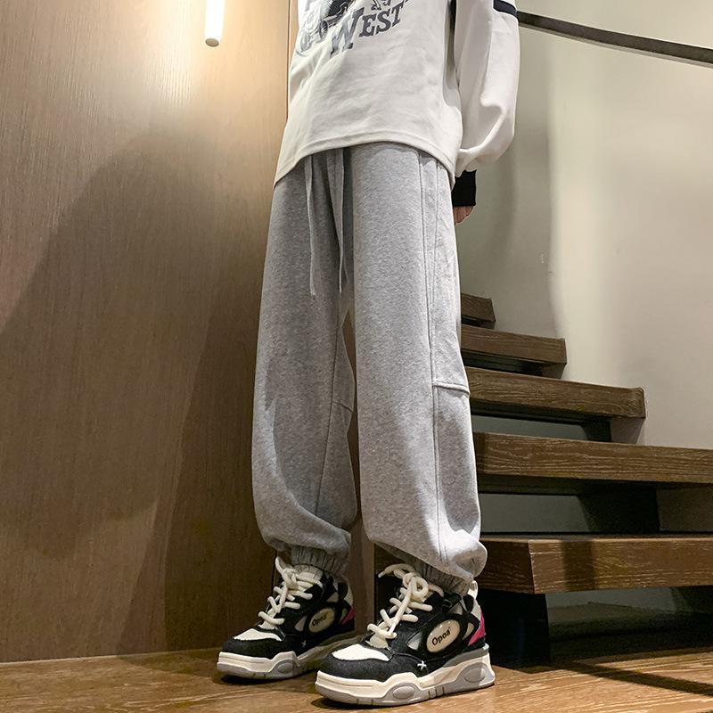 Trendige Marke Herren Jogginghose Herbst Neu Einfarbig Studenten Leggings Herren Locker Weite Hosen Herren Freizeithosen