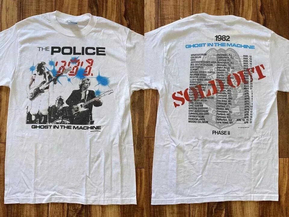 The Police Ghost in the Machine Phrase II 1982 Concert Tour TShirt The Police Unisex T-Shirt XXL