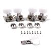 Ukulele 4 String Left and Right Hand Guitar Tuning Peg Keys Guitar Tuners Machine Head - Small White Oval Concave Button