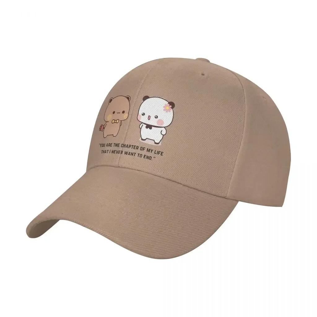 Bubu Dudu Panda Bär Baseballkappen für Erwachsene mit gebogenem Schirm Sonnenkappen Hüte Verstellbar Polyester Anglerhut Sommerkappen