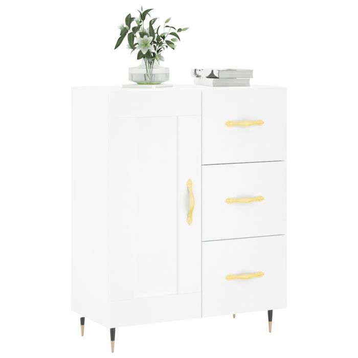 VidaXL Buffet blanc 69,5x34x90 cm bois d'ingénierie 830236